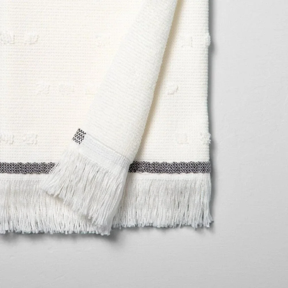 Fouta Dots Bath Towel - Hearth & Hand Magnolia - Sour Cream, Gray Stripe‎ 2020